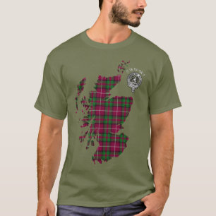 Clan Stewart   Stuart van Bute Map & Crest T-shirt