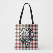 Clan Stewart Tartan Crest Canvas tas