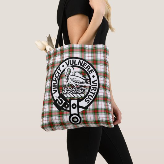 Clan Stewart Tartan Crest Canvas tas (Dichtbij)