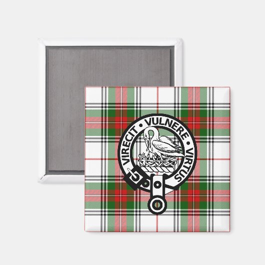 Clan Stewart Tartan Crest Magnet (Voorkant / Achterkant)
