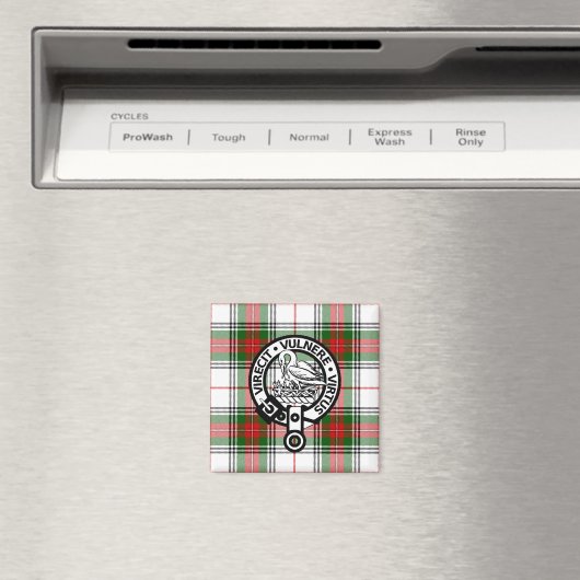 Clan Stewart Tartan Crest Magnet (Insitu (Vaatwasser))