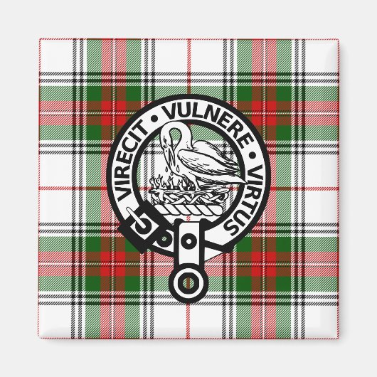 Clan Stewart Tartan Crest Magnet (Voorkant)