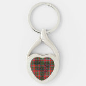 Clan Stewart Tartan en Scottish Thistle Keyring Sleutelhanger (Voorkant)