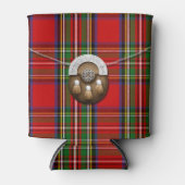 Clan Stewart Tartan en Sporran Blikjeskoeler (Voorkant)