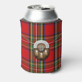 Clan Stewart Tartan en Sporran Blikjeskoeler (Blikje Achterkant)