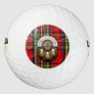 Clan Stewart Tartan en Sporran Golfballen