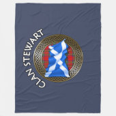 Clan Stewart Tartan Knot & Flag Fleece Deken (Voorkant)