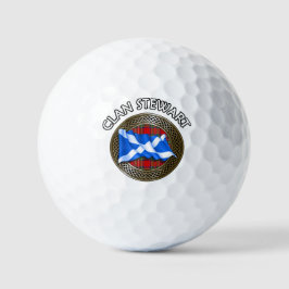 Clan Stewart Tartan Knot & Flag Golfballen