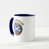 Clan Stewart Tartan Knot & Flag Mok (Voorkant links)