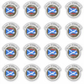 Clan Stewart Tartan Knot & Flag Sticker (Voorkant)