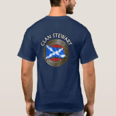 Clan Stewart Tartan Knot & Flag T-shirt (Achterkant)