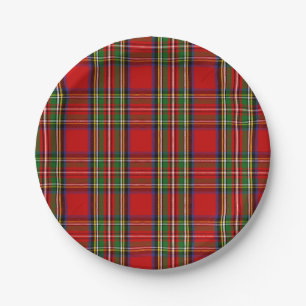 Clan Stewart Tartan Papieren Bordje
