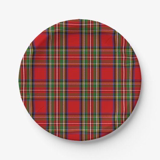 Clan Stewart Tartan Papieren Bordje (Voorkant)