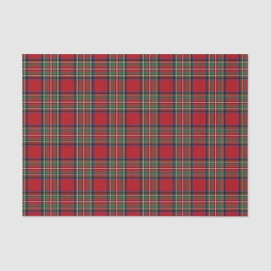 Clan Stewart Tartan Rood Groen Blauw Check Plaked Tissuepapier (Voorkant)
