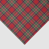 Clan Stewart Tartan Rood Groen Blauw Check Plaked Tissuepapier (Detail)