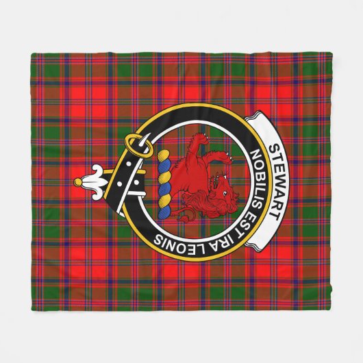Clan Stewart van Appin Modern (Stuart) van Bute Ta Fleece Deken (Voorkant (Horizontaal))