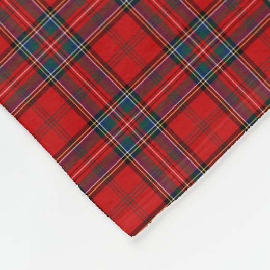 Clan Stewart van Appin Tartan Scottish Red Pset Fleece Deken (Hoek)