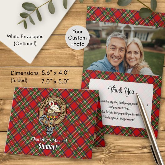 Clan Stewart Wapen over Tartan