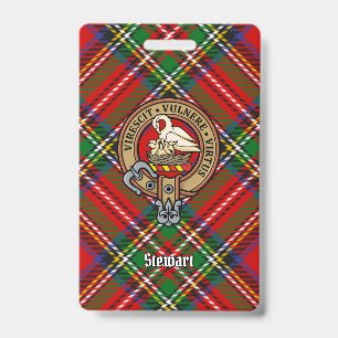 Clan Stewart-wapenschild boven Royal Tartan Badge