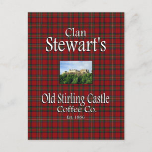 Clan Stewart's oude Stirling Castle Coffee Co. Briefkaart