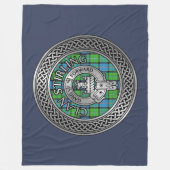 Clan Stirling Crest & Tartan Knot Fleece Deken (Voorkant)