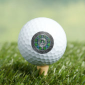 Clan Stirling Crest & Tartan Knot Golfballen (Insitu Shirt)
