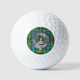 Clan Stirling Crest & Tartan Knot Golfballen