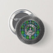 Clan Stirling Crest & Tartan Knot Ronde Button 5,7 Cm (Voorkant /achterkant)