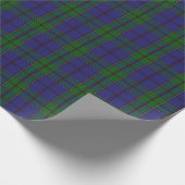 Clan Strachan Blue Green Red Scottish Tartan Cadeaupapier (Hoek)
