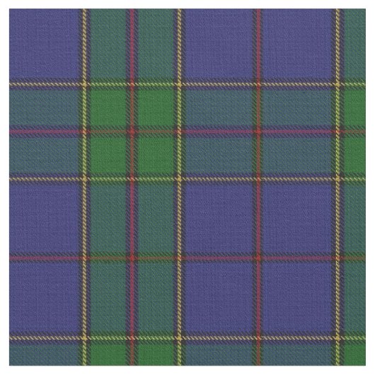Clan Strachan Blue Green Scottish Tartan Stof (Close Up)