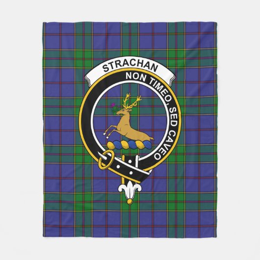 Clan Strachan Tartan Pset Fleece Deken (Voorkant)