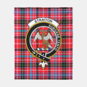 Clan Straiton Tartan Pset Fleece Deken (Voorkant)