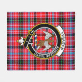 Clan Straiton Tartan Pset Fleece Deken (Voorkant (Horizontaal))