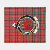 Clan Stuart van Bute Tartan Pset Fleece Deken (Voorkant (Horizontaal))