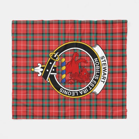 Clan Stuart van Bute Tartan Pset Fleece Deken (Voorkant (Horizontaal))