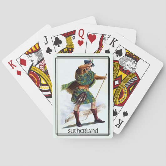 Clan Sutherland Classic Scotland Bicycle Deck Speelkaarten (Achterkant)