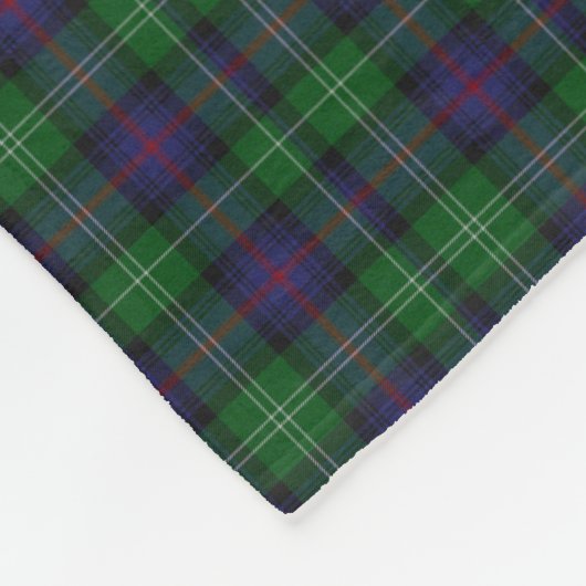 Clan Sutherland Crest Badge & Tartan Fleece Deken (Hoek)