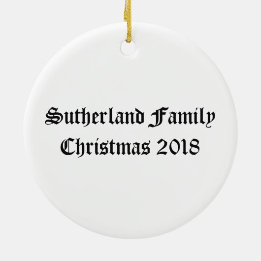 Clan Sutherland Crest Badge & Tartan Keramisch Ornament (Achterkant)