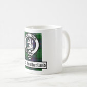 Clan Sutherland Crest Badge & Tartan Koffiemok (Voorkant rechts)