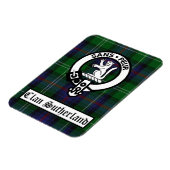 Clan Sutherland Crest Badge & Tartan Magneet (Linkerzijde)