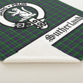 Clan Sutherland Crest Badge & Tartan Sherpa Deken (3/4)