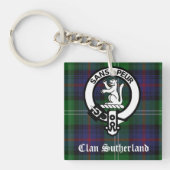 Clan Sutherland Crest Badge & Tartan Sleutelhanger (voorkant)