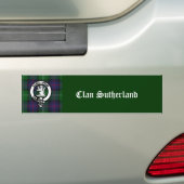Clan Sutherland Crest & Tartan Bumpersticker (Op auto)