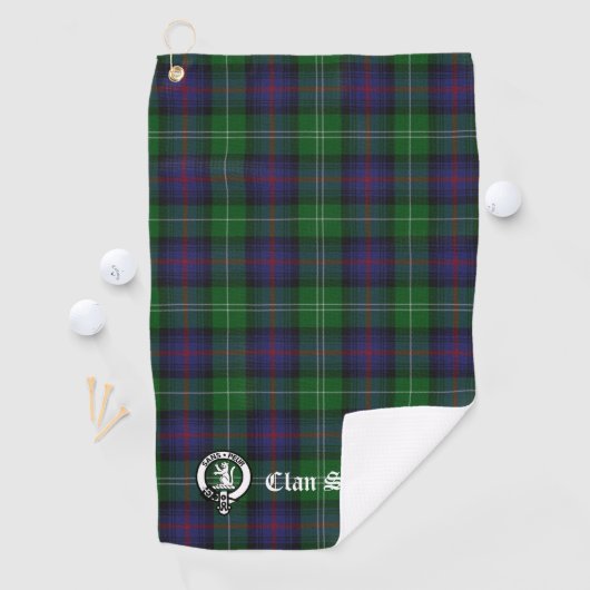 Clan Sutherland Crest & Tartan Golfhanddoek (Insitu)