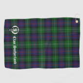 Clan Sutherland Crest & Tartan Golfhanddoek (Horizontaal)