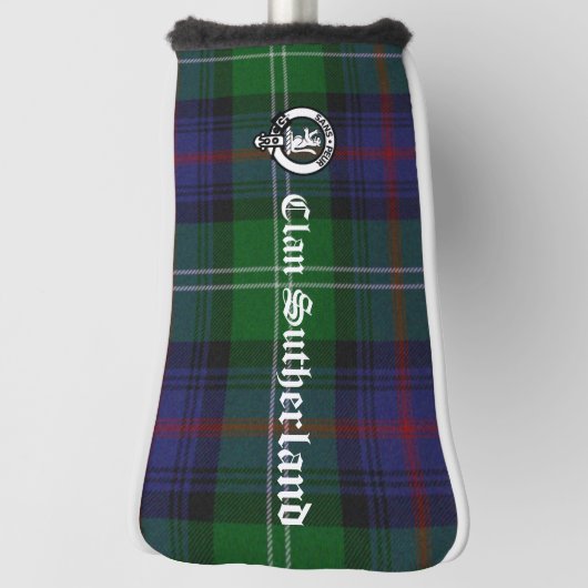 Clan Sutherland Crest & Tartan  Golfheadcover (Draai 90)