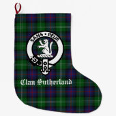 Clan Sutherland Crest & Tartan  Grote Kerstsok (Voorkant)