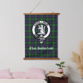 Clan Sutherland Crest & Tartan Hangend Wandkleed (Slaapkamer)