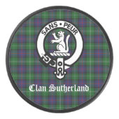 Clan Sutherland Crest & Tartan Hockey Puck (Voorkant)