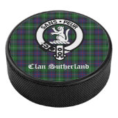 Clan Sutherland Crest & Tartan Hockey Puck (3/4)